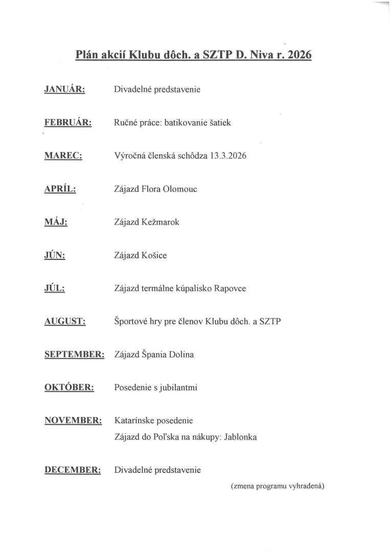 plán akcií plán akcií